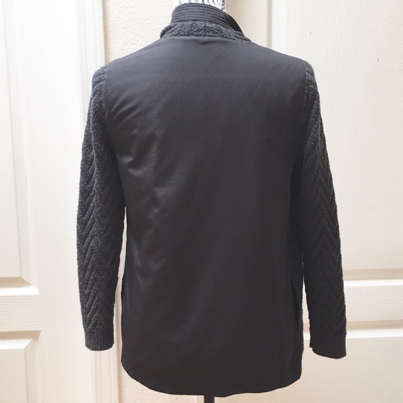 [PRE-OWNED] LAFAYETTE 148 Merino Wool Drape Front Zigzag Jacquard Cardigan Sz 0P - Picture 6 of 8